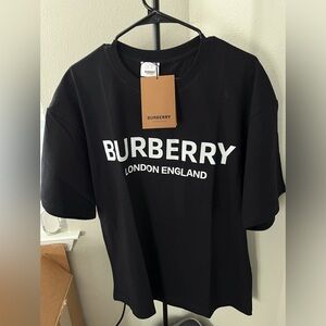 Burberry Black Logo T-Shirt Small